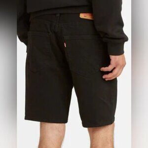 Levi’s 501 original hemmed black 5 pocket button fly stretch denim shorts 29